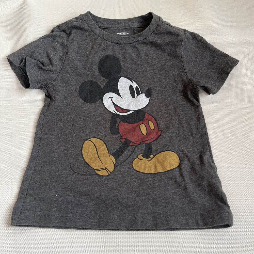Disney/ Old Navy Colab Mickey Mouse Classic T-Shirt for Kids – Dark Gray, Size 5